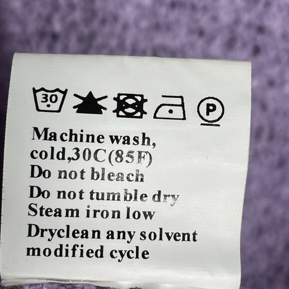 Dokotoo Retro Boho Open Knit 3/4 Sleeve Batwing Lightweight Purple Sweater XL - Picture 8 of 8